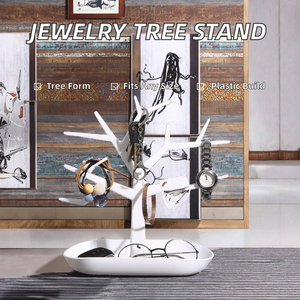 Organizador de Joyas Moderno de Plástico Ajustable, Torre de Joyería, Bandeja para Relojes, Llaves, Pulseras, Pendientes, Anillos, Collares, Soporte de Exhibición - Product Image 3