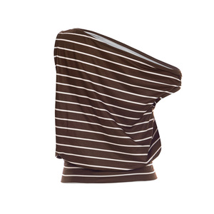 Viviblook J26TP043 T-shirt d'été pour femme, nouveau modèle rayé, col bateau, épaules dénudées, taille ample, sans manches, crop top pour femmes - Product Image 6