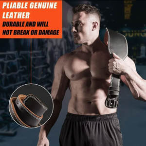2025 Unisex de alta calidad de alta resistencia gimnasio Fitness entrenamiento Power-Lifting cinturón de cuero compresión, entrenamiento, accesorios de gimnasio - Product Image 5