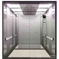 Cabine d'ascenseur moderne en acier inoxydable de 630 kg du fabricant FUJI pour l'utilisation des passagers dans les hôpitaux et les hôtels