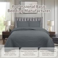 Besta Ensemble de couette à ultrasons léger de taille King Design géométrique Remplissage en polyester 3 pièces Vente en gros pour la maison Mariage Hôtel