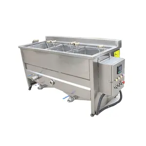 Freidora industrial automática de doble tanque, máquina de freír patatas fritas, cacahuete, lote