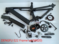 Kit Rangka Serat Karbon Dengfu E22 E23 Asli dengan Kit Bafang M620 M630 1000W untuk Rangka Sepeda Listrik dan Baterai 840wh