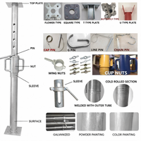 Puntales de Acero para Andamios de Construcción XSY, Técnica ERW, Longitud Ajustable 800mm-6000mm, Espesor de Pared 1.5-4.0mm