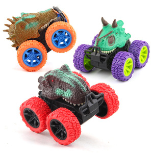 Dinosaurio <span class=keywords><strong>Stunt</strong></span> Car Toy <span class=keywords><strong>Dino</strong></span> Toy Set 4PCs 4WD Pull Back Friction Car para niños Animal Toy Car <span class=keywords><strong>Stunt</strong></span> - Product Image 4