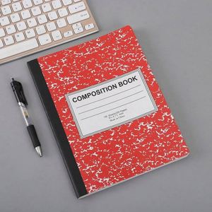 Custom <b>School</b> Composition Notebook Saddle Stitched & Sewing Binding Kraft Paper 60 Sheets CMYK Printed Student Exercise <b>Book</b> - Product Image 3
