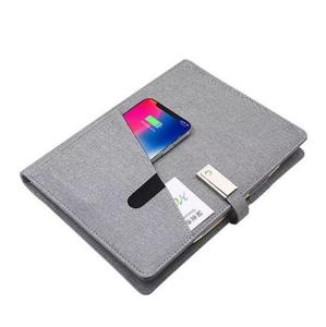 Pocket Diary 8000mah Power Bank Carnet De Notes With Bookmark and USB Flash Drive Optional Wireless Charing As Business Gift