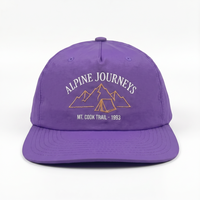 Gorra Deportiva OEM Personalizada de 5 Paneles con Logotipo Bordado, de Nailon, Ligera, Resistente al Agua, Sin Estructura y con Cierre a Presión