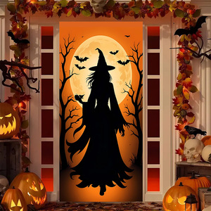 Cubierta de Puerta con Diseño de Máscara de Hockey, Decoración para Fiesta de <span class=keywords><strong>Halloween</strong></span> del Viernes 13, Pancarta de Puerta con Diseño de Película de Terror, Pancartas Colgantes Personalizables - Product Image 6