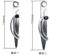 Jauge de planification d'espacement de qualité industrielle boussole de dessin avec outil de ligne de bord de tête en acier au carbone pour le cuir