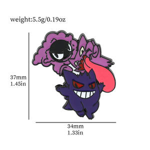 Broche de dibujos animados creativo y divertido con diseño de fantasma Venom Pikachu, técnica de goteo de aceite - Product Image 6