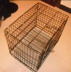 Black <b>Wire</b> <b>Mesh</b> Welded Structure Cube Dog Crate with Installation Support Bracket Foldable <b>Wire</b> <b>Mesh</b> Cage 60x40x40cm - Product Image 4