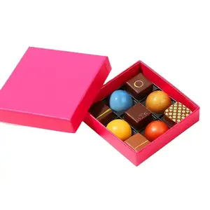 Custom High End Luxury Bonbon Counter Rigid Cardboard Chocolate Bonbon Packaging Box