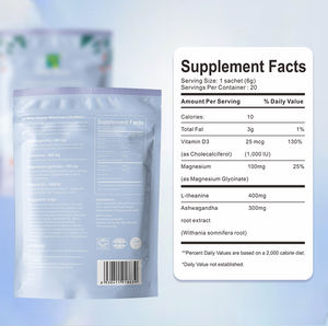 Y38 Ashwagandha L Théanine Glycinate de magnésium Vitamine D3 Mélange de boisson à la limonade de framboise 20 sachets Complément alimentaire - Product Image 6