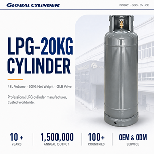 Cilindro de Gas para Cocina de Alta Calidad Estándar para Latinoamérica y México, Cilindro de Gas LPG Vacío de 20 KG, <span class=keywords><strong>Precio</strong></span> - Product Image 1
