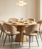 Chaise de salle à manger en tissu anti-griffures pour chat, dossier creux, chaise d'appoint de loisirs avec pieds en métal gris pour la maison et les restaurants