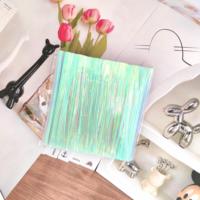 Groothandel Iridescent Holografische Draadbinders Laser Glansrijke Plastic Twist Ties voor Cadeauboeket Snoepzak Verzegeling