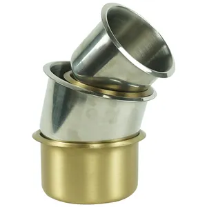 카지노 포커 테이블 액세서리 금속 작은 스틸 컵 캠핑 음료 물 컵 게임 테이블 스테인레스 스틸 플루트 컵