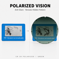 Lentilles de lunettes de soleil polarisées CR39 1.499 UC UV400 anti-reflet vision nocturne gris dégradé optique deux pièces simple vision commande en gros