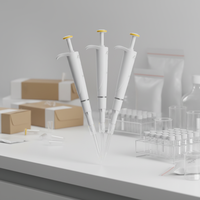 Mini-pipette de laboratoire mécanique à volume fixe monocanal, nouveau style, 5-300 µl, pour la manipulation des liquides