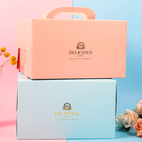 Boîtes en papier écologiques pour gâteaux - Emballage à emporter pour gâteaux de taille personnalisée avec poignée