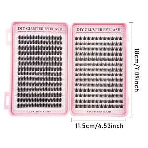Cils artificiels segmentés semi-faits à la main pour le commerce transfrontalier, série Trilogie Épi de Blé, cils épais et recourbés - Product Image 5