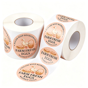สติกเกอร์ติดสินค้าแบบรีไซเคิล สำหรับไข่ไก่ ไข่เป็ด ไข่นกกระทา ป้ายขูดลอก - Product Image 2