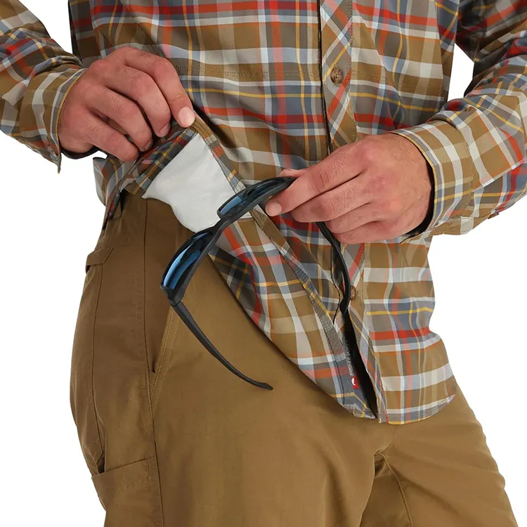 शीर्ष गुणवत्ता वाली लंबी आस्तीन वाली सॉफ्ट बटन अप पुरुषों की फिशिंग कोलंबिया शर्ट