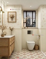 Carrelage de sol en céramique blanc rustique de style français 300x1200mm avec moulures 3D et motif en relief mat pour usage intérieur