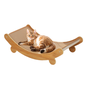 Lit grattoir en sisal, mobilier d'intérieur de luxe pour animaux de compagnie, chaise en bois massif, grand tapis à gratter, carton écologique - Product Image 1