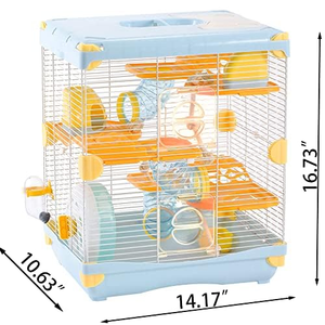 Manufacturer Wholesale Custom <b>Large</b> Luxury Foldable Carrier Portable Castle Hamster Cage - Product Image 2