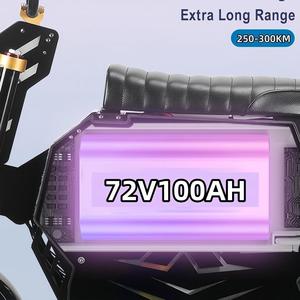 For Aluminum Foldable Scooter Extra-Long Range 250 12000W Dual Motors <b>72V</b> 100Ah Removable <b>Battery</b> Load GT-M6 Dual Motor Dual Mot - Product Image 6