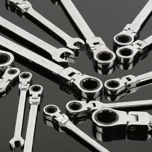6/7/8/9/10mm clé à cliquet à tête flexible 180 degrés engrenage Double ouverture clé dynamométrique maison réparation automatique <span class=keywords><strong>outil</strong></span> à main Portable nouveau - Product Image 2