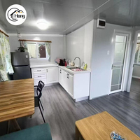 Maison conteneur contemporaine extensible avec portes panoramiques en verre pour Airbnb et cabane de villégiature en Australie