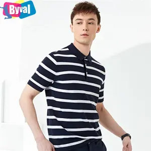 Bán Buôn Thương Hiệu Nổi Tiếng Của Polo Áo Sơ Mi Cotton Mens Lifeline Polo Áo Sơ Mi OEM Tùy Chỉnh Sọc Polo Áo Sơ Mi Cho Nam Giới