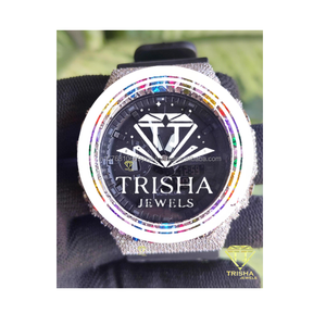 Reloj de Lujo Vintage Estilo Hip Hop, Fabricado en India, con Diamantes Moissanite VVS, Plata de Ley 925, Esfera de Cristal - Product Image 1