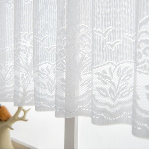 Lace <b>Curtain</b> White <b>Forest</b> 100% Fabric Plants And Flowers Pattern Rod Installation Translucent Living Room Bedroom Study - Product Image 2