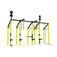 Rack de musculation multifonctionnel en métal pour entraînement de force, CrossFit et exercices variés
