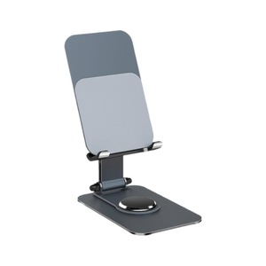 EMONITA Metal Phone Stand 360 Rotating Folding Desktop <b>Holder</b> For Phone <b>Tablet</b> Silver - Product Image 5