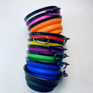 Botella de Agua Plegable, Contenedor Portátil de Comida para Perros, Comedero para Cachorros, Accesorios para Perros para Viajes al Aire Libre y Campamento, Tazón para Mascotas de Silicona/TPE - Product Image 2