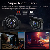 Écran Tactile CarPlay Auto de 10,36 Pouces DVR avec Caméra Étanche AHD 1080P 4 Canaux Vision Nocturne pour Voiture Camion Camping-Car Bus Remorque