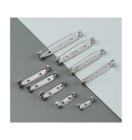 Fermoir à barre métallique en fer Broche de sécurité arrière Broche arrière Broche insigne faire loquet pour artisanat Badge étiquette nominative Fabrication de bijoux à bricoler soi-même