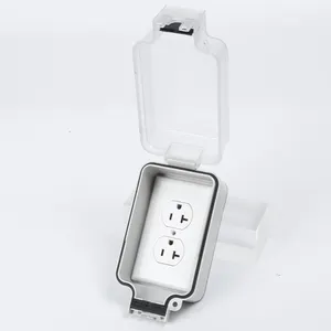 Nắp Ngoài Trời GFCI Ổ Cắm Tường Đơn Kiểu Mỹ Chịu Được Thời Tiết Nắp Ổ Cắm Kích Thước Tiêu Chuẩn <span class=keywords><strong>1</strong></span> <span class=keywords><strong>Gang</strong></span> <span class=keywords><strong>2</strong></span> <span class=keywords><strong>Gang</strong></span> Trong Suốt - Product Image 5