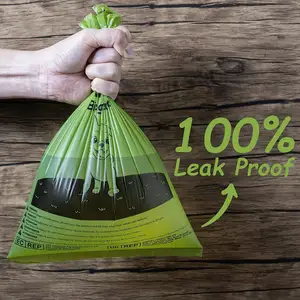 Custom Logo Printed Eco Friendly Disposable Biodegradable Doggie Poop Waste Bags For Dogs With Holder