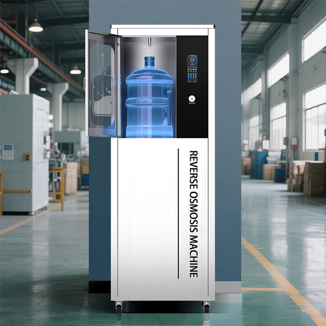 Electric Hot & Cold Stainless Steel Reverse Osmosis Water Vending Machine TDS Testing Fully Automatic Outdoor RV Water Dispenser