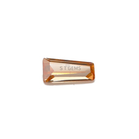 Zircons cubiques de laboratoire en vrac, taille trapèze, couleur champagne, avec effet de jeu de couleurs/feu, pour la fabrication de bijoux