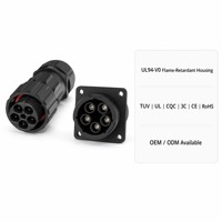 Connecteur étanche IP67 M40 5 broches 50A 300V à verrouillage baïonnette, connecteur d'alimentation circulaire pour équipement TUV RoHS