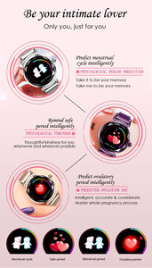 Reloj inteligente deportivo de lujo para mujer, pulsera resistente al agua IP68 con monitor de ritmo cardíaco y presión arterial durante el sueño - Product Image 6