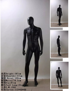 Déco — mannequin complet flexible en fibre de verre, pour hommes, <span class=keywords><strong>noir</strong></span>, OEM - Product Image 4