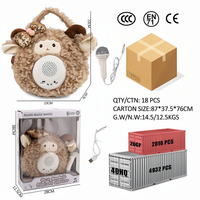 Jouet électronique sonore en peluche pour enfants, microphone en peluche, poupées en peluche pour chanter